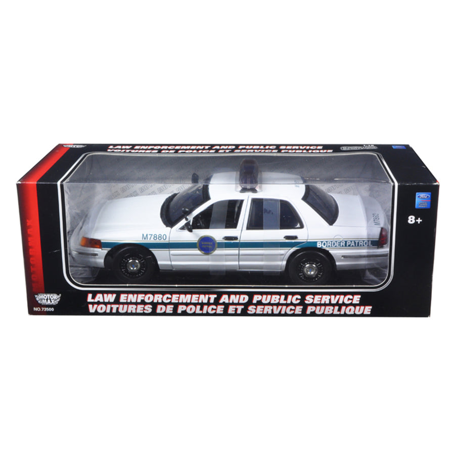 Ford Crown Victoria Border Patrol Car 1/18 Diecast Model Car By Motormax 73513bp