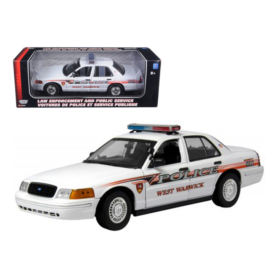 Ford Crown Victoria West Warwick Ri Police Car 1/18 Diecast Model Car By Motormax 73525ww
