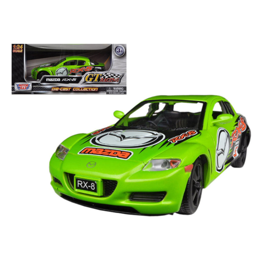 Mazda Rx-8 Green #5 Gt Racing 1/24 Diecast Car Model By Motormax 73778grn