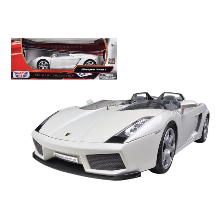 Lamborghini Concept S Pearl White 1/18 Diecast Car Model By Motormax 79156w