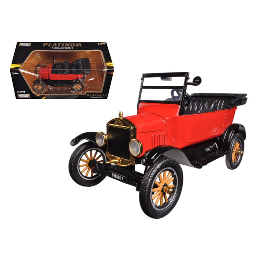 1925 Ford Model T Touring Red 1/24 Diecast Model Car By Motormax 79328r