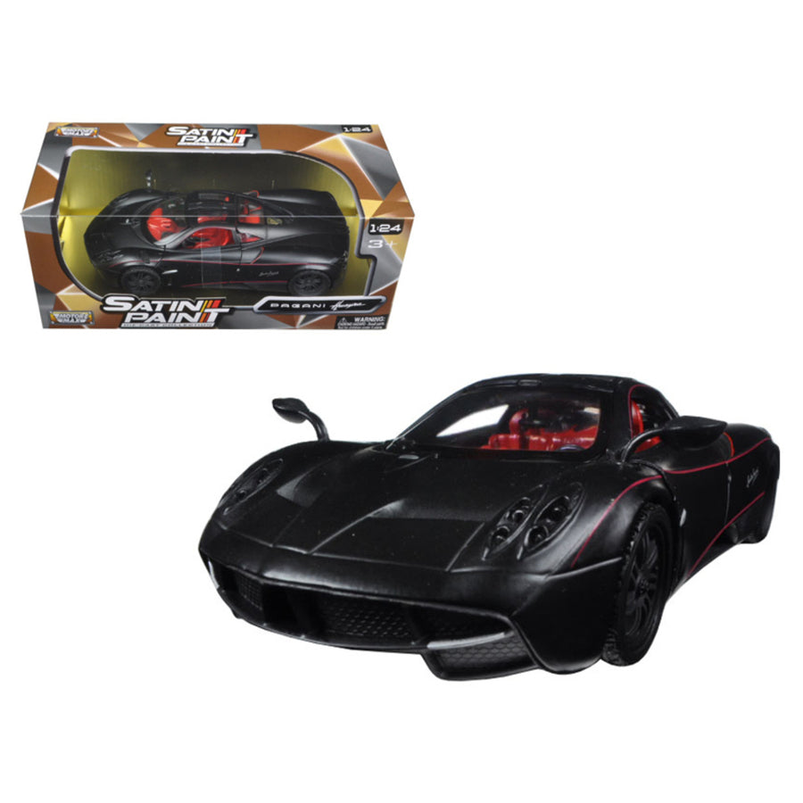 Pagani Huayra Matt Black 1/24 Diecast Model Car By Motormax 79502