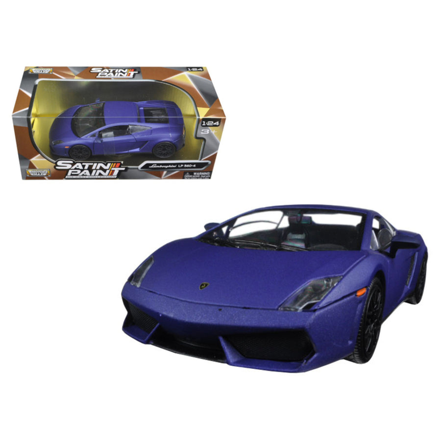 Lamborghini Gallardo Lp 560-4 Matt Purple 1/24 Diecast Model Car By Motormax 79504