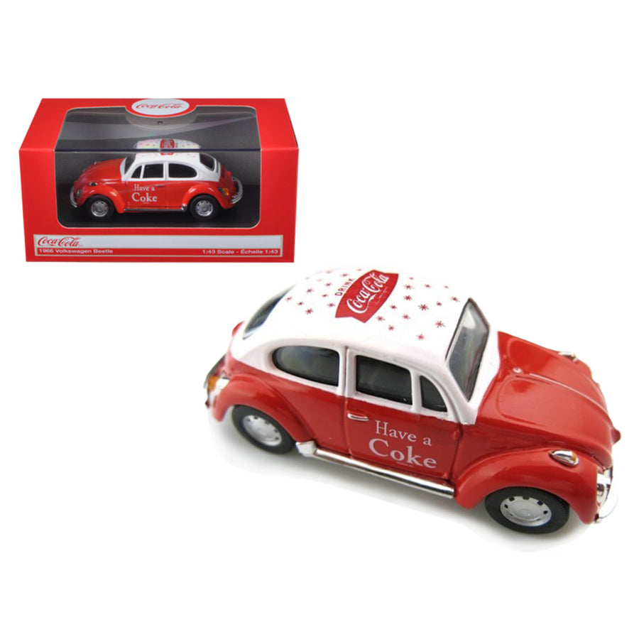 1966 Volkswagen Beetle Coca Cola Red 1/43 Diecast Car Model By Motorcity Classics Mcc440030
