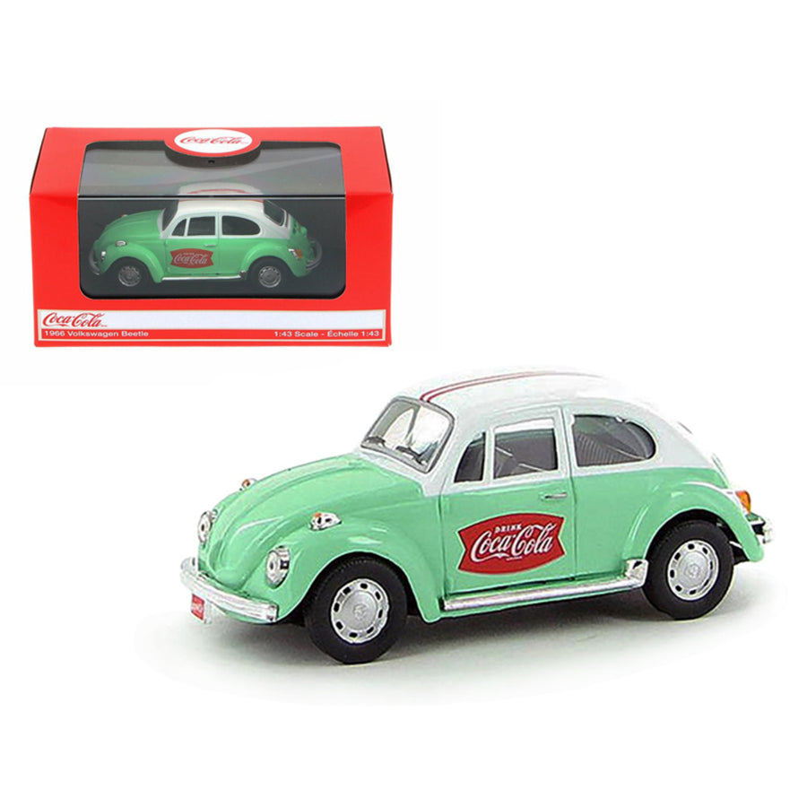1966 Volkswagen Beetle Coca Cola Green 1/43 Diecast Car Model By Motorcity Classics Mcc440031