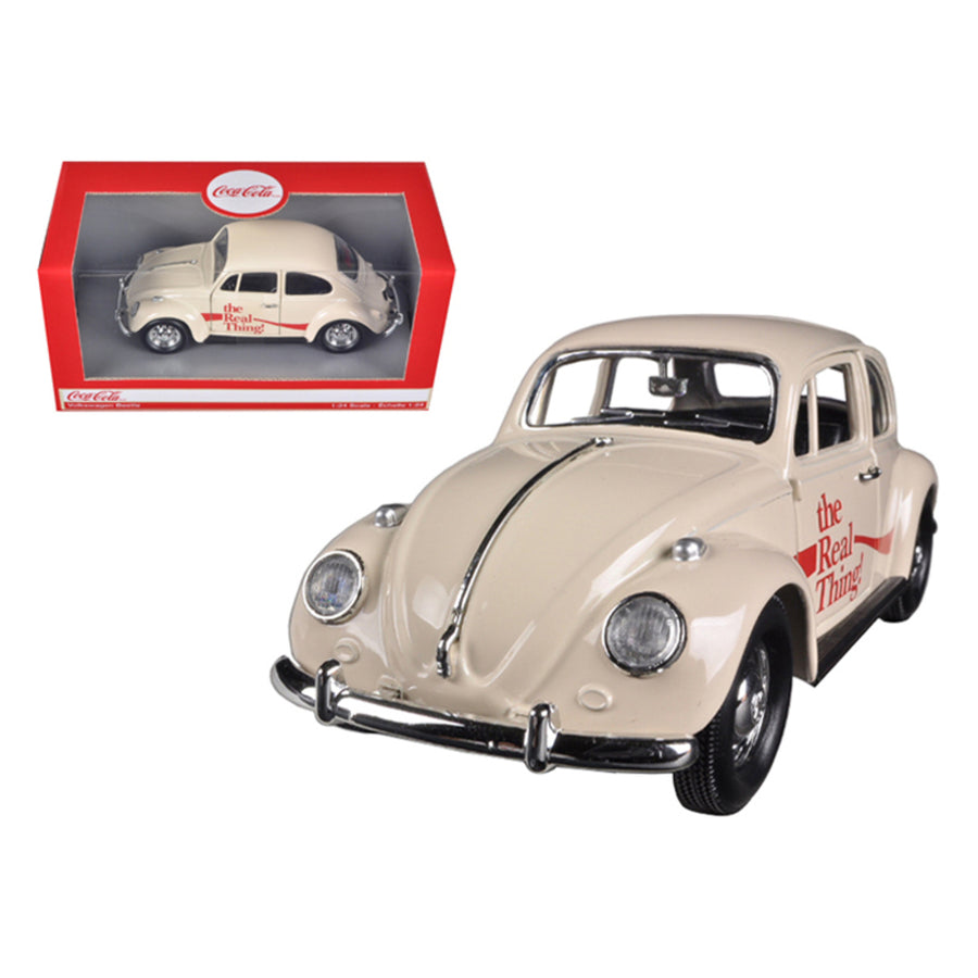 1966 Volkswagen Beetle Coca Cola The Real Thing 1/24 Diecast Car Model By Motorcity Classics 440047