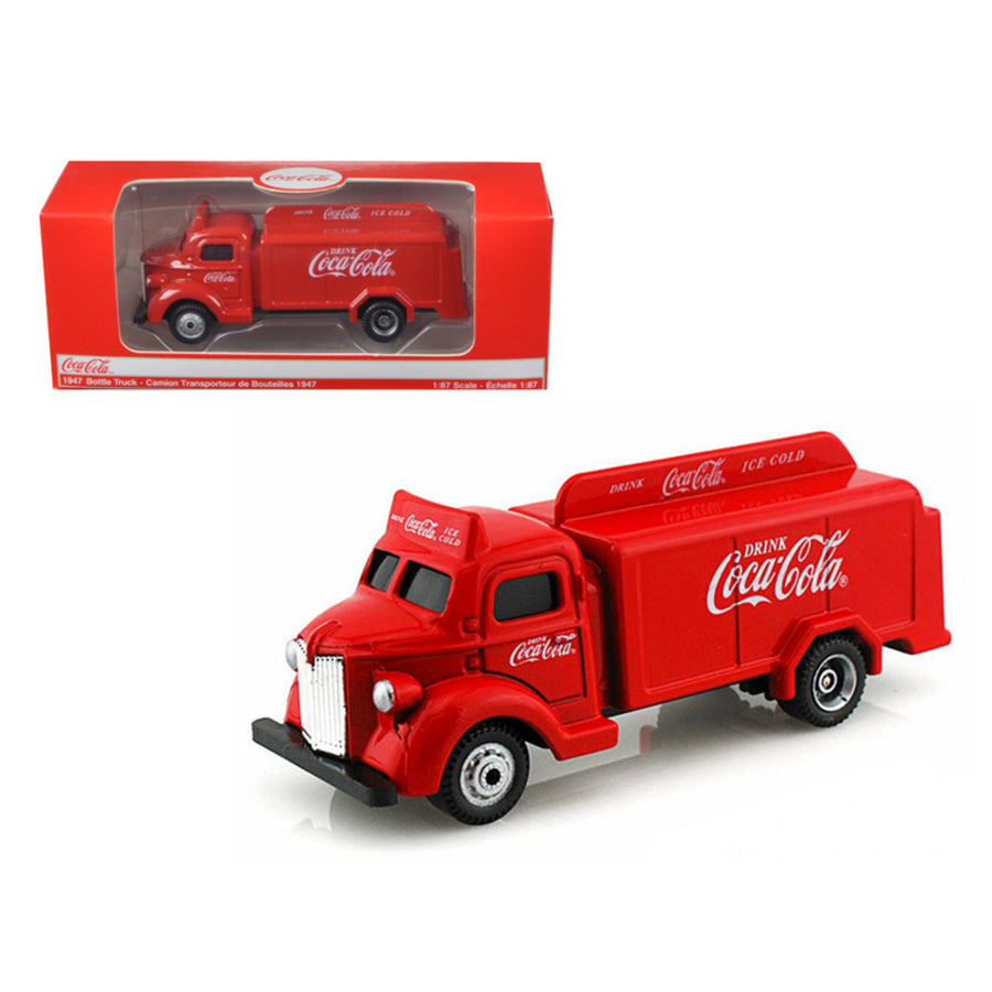 1947 Coca Cola Delivery Bottle Truck Red 1/87 Diecast Model By Motorcity Classics Mcc440537