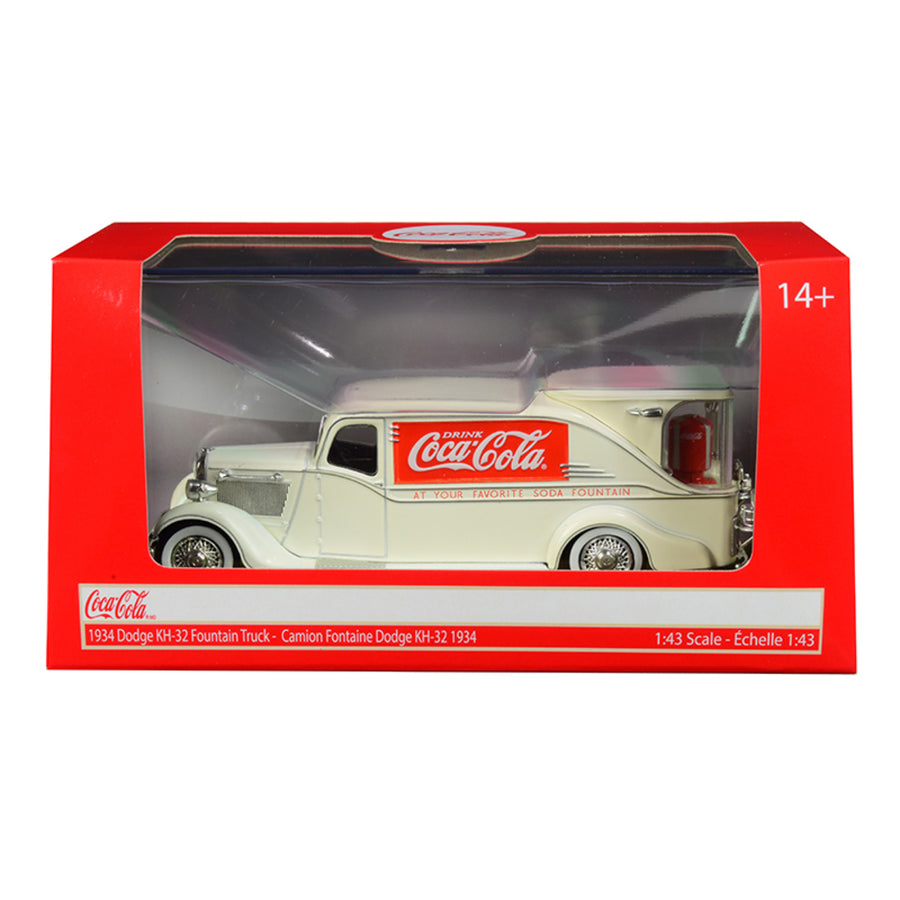 1934 Dodge Kh-32 Streamline Fountain Truck Coca-cola Cream 1/43 Diecast Model Car By Motorcity Classics 443934