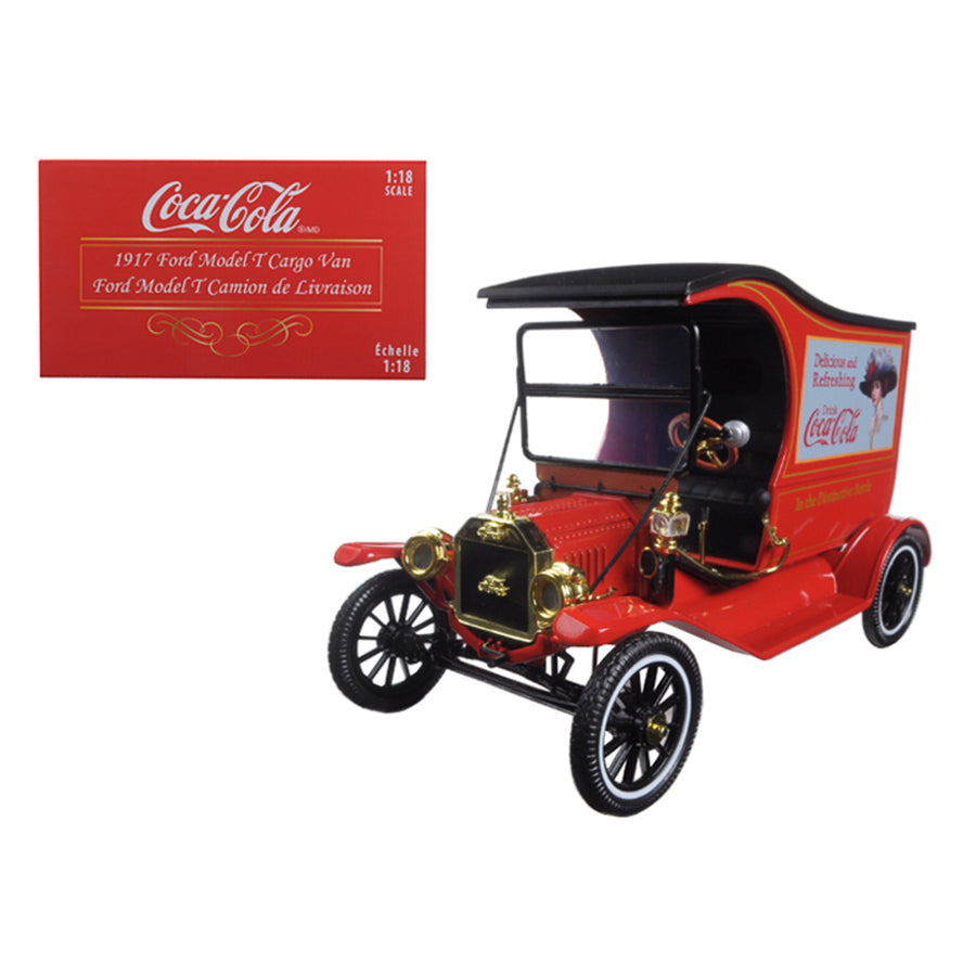 1917 Ford Model T Cargo Van Coca-cola Drink Delicious 1/18 Diecast Model Car By Motorcity Classics 449804