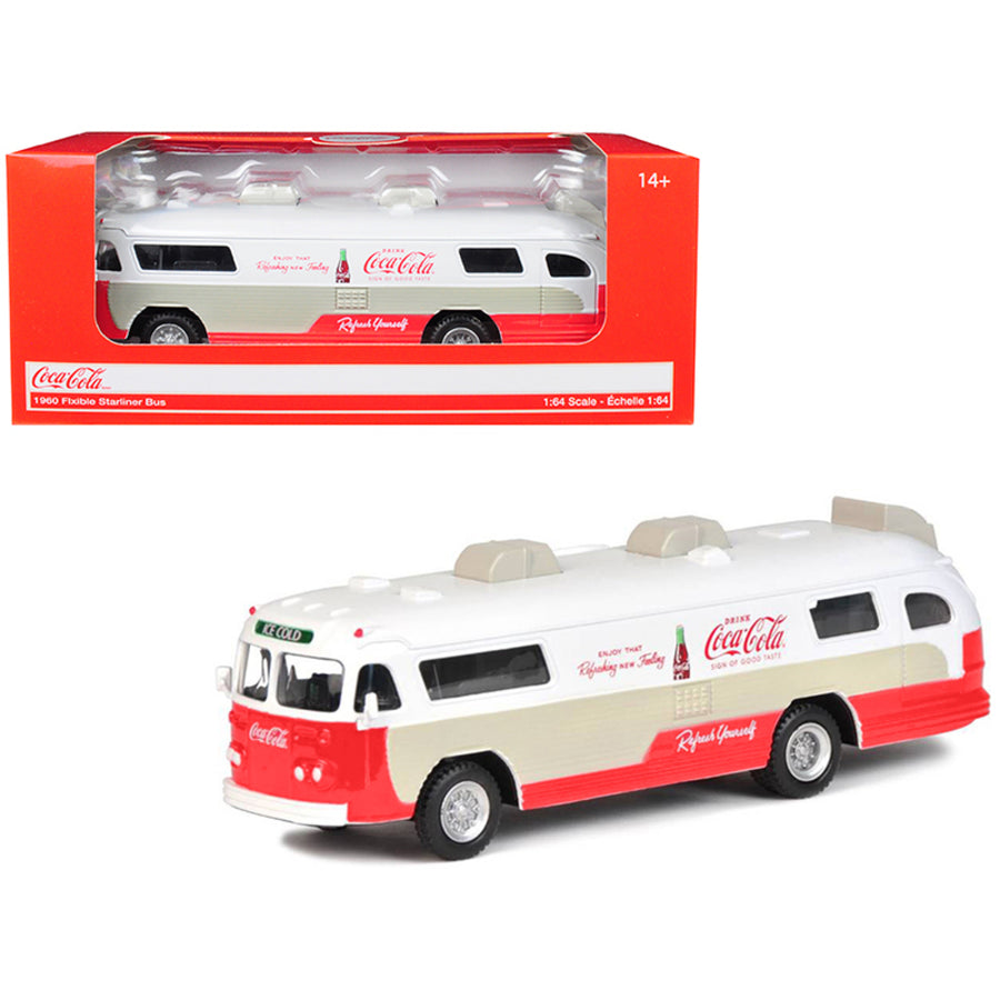 1960 Flxible Starliner Bus Coca-cola 1/64 Diecast Model By Motorcity Classics 464005