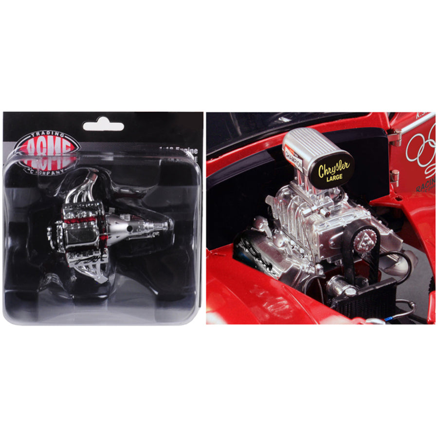Engine And Transmission Replica Blown 426 Hemi Drag From 1941 Gasser 1/18 By Acme A1800908e