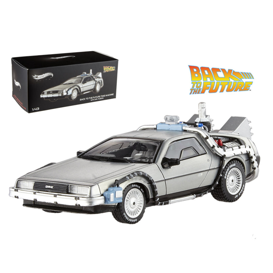Delorean Dmc-12 Back To The Future Time Machine With Mr. Fusion 1/43 Diecast Model Car By Hotwheels Bck08