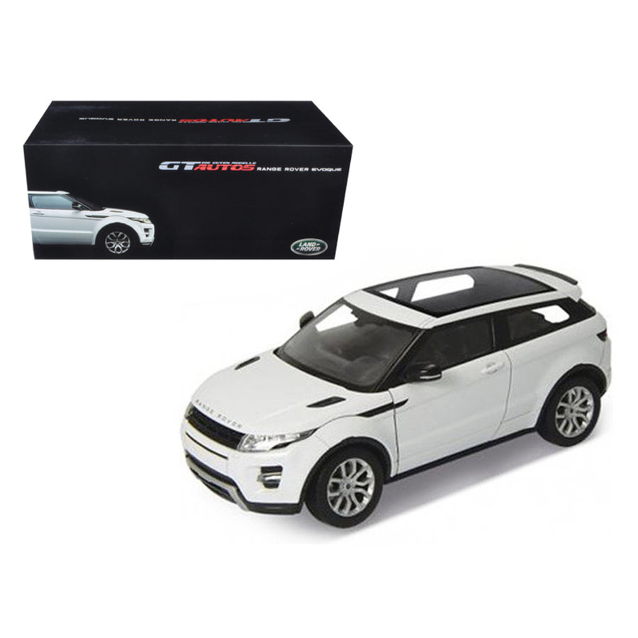 Range Rover Evoque White With White Roof 1/18 Diecast Car Model By Welly 11003w