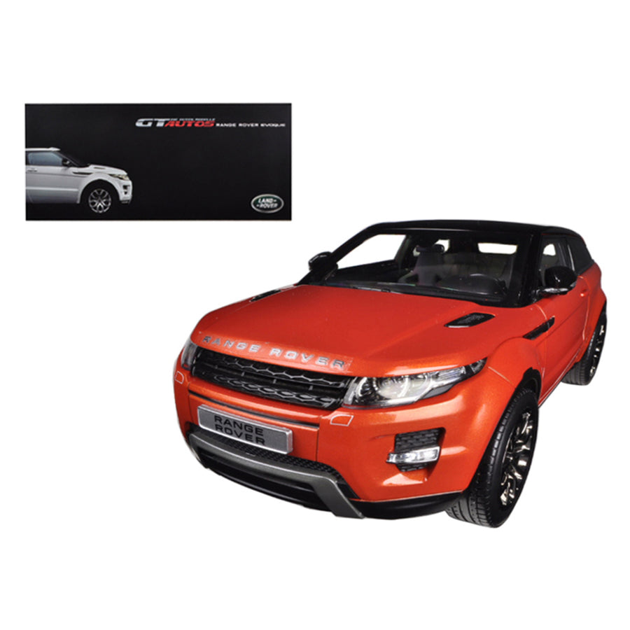 Range Rover Evoque Orange 2 Doors 1/18 Diecast Car Model By Welly 11003or