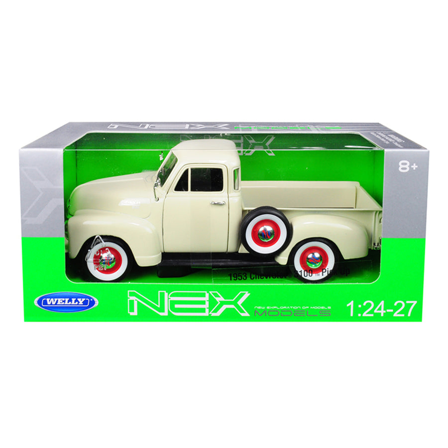 1953 Chevrolet 3100 Pickup Truck Cream 1/24-1/27 Diecast Model Car By Welly 22087crm