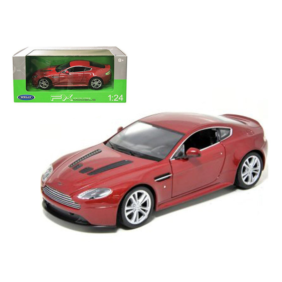 2010 Aston Martin V12 Vantage Red 1/24 Diecast Model Car By Welly 24017r