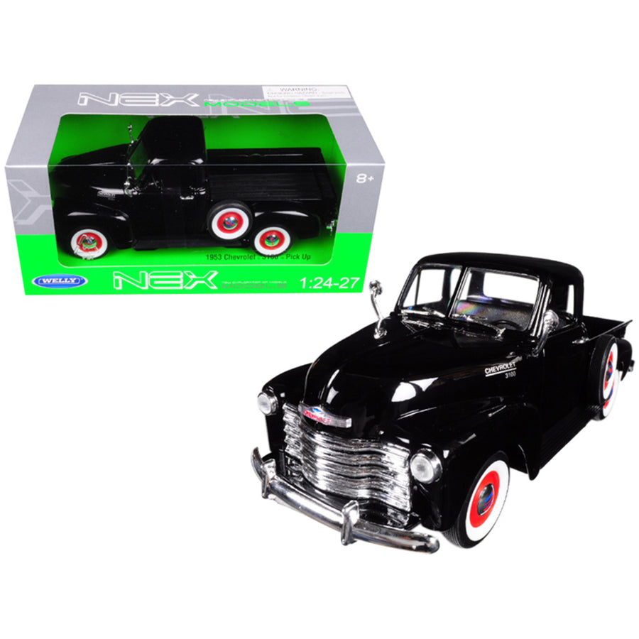1953 Chevrolet 3100 Pick Up Truck Black 1/24 - 1/27 Diecast Model Car By Welly 22087bk