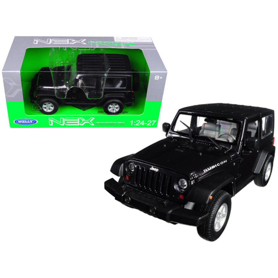 2007 Jeep Wrangler Dark Gray Metallic 1/24 - 1/27 Diecast Model Car By Welly 22489dkgry