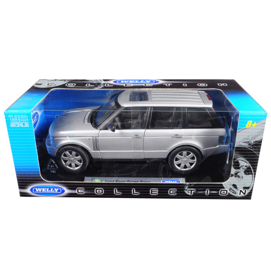 2003 Land Rover Range Rover Silver 1/18 Diecast Model Car By Welly 12536s
