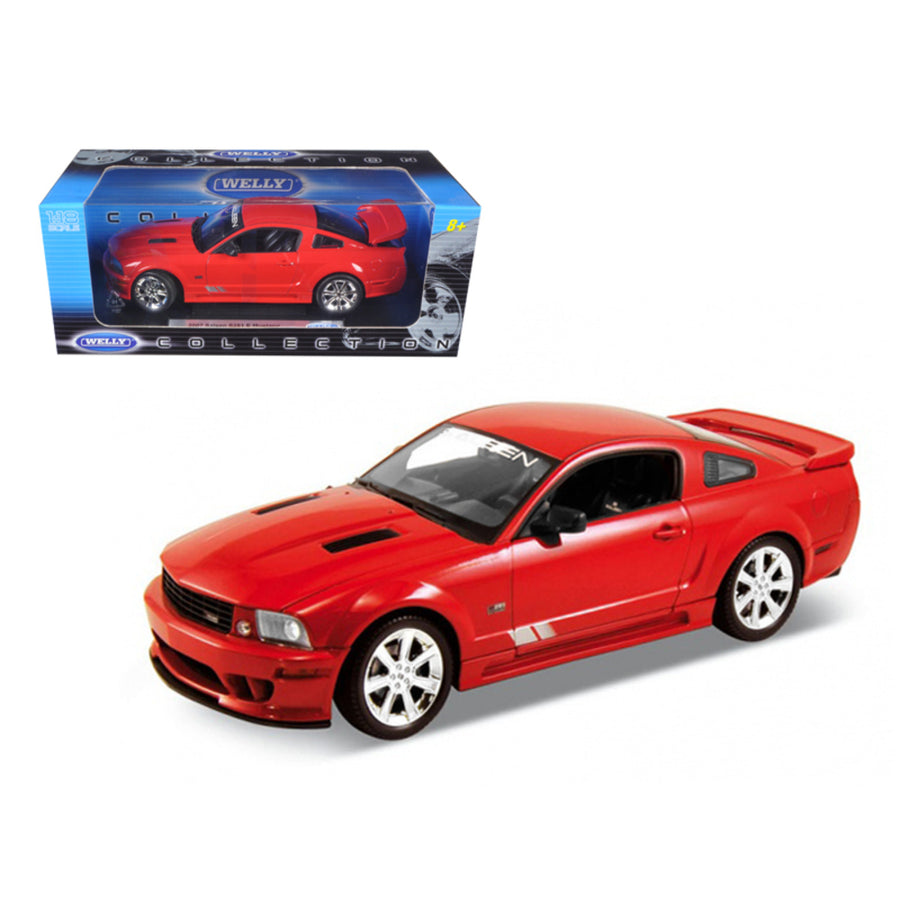 2007 Ford Mustang Shelby Saleen S281e Red 1/18 Diecast Model Car By Welly 12569r