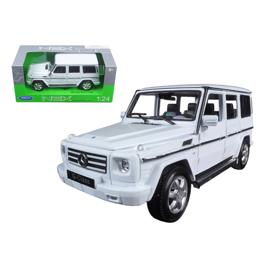 Mercedes Benz G Class Wagon White 1/24 Diecast Model Car By Welly 24012w