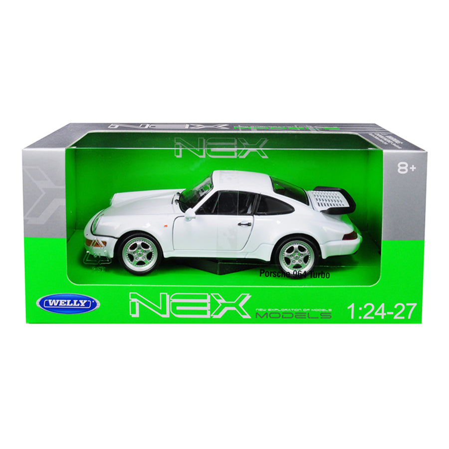 Porsche 964 Turbo White 1/24-1/27 Diecast Model Car By Welly 24023w
