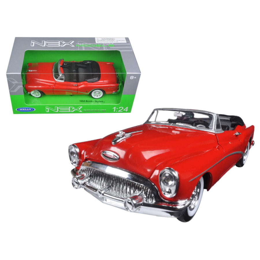 1953 Buick Skylark Convertible Red 1/24 Diecast Model Car By Welly 24027c-rd