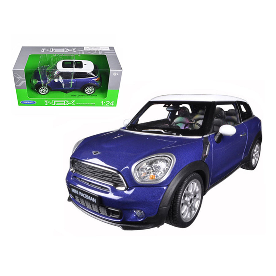 Mini Cooper S Paceman Blue 1/24 Diecast Model Car By Welly 24050bl