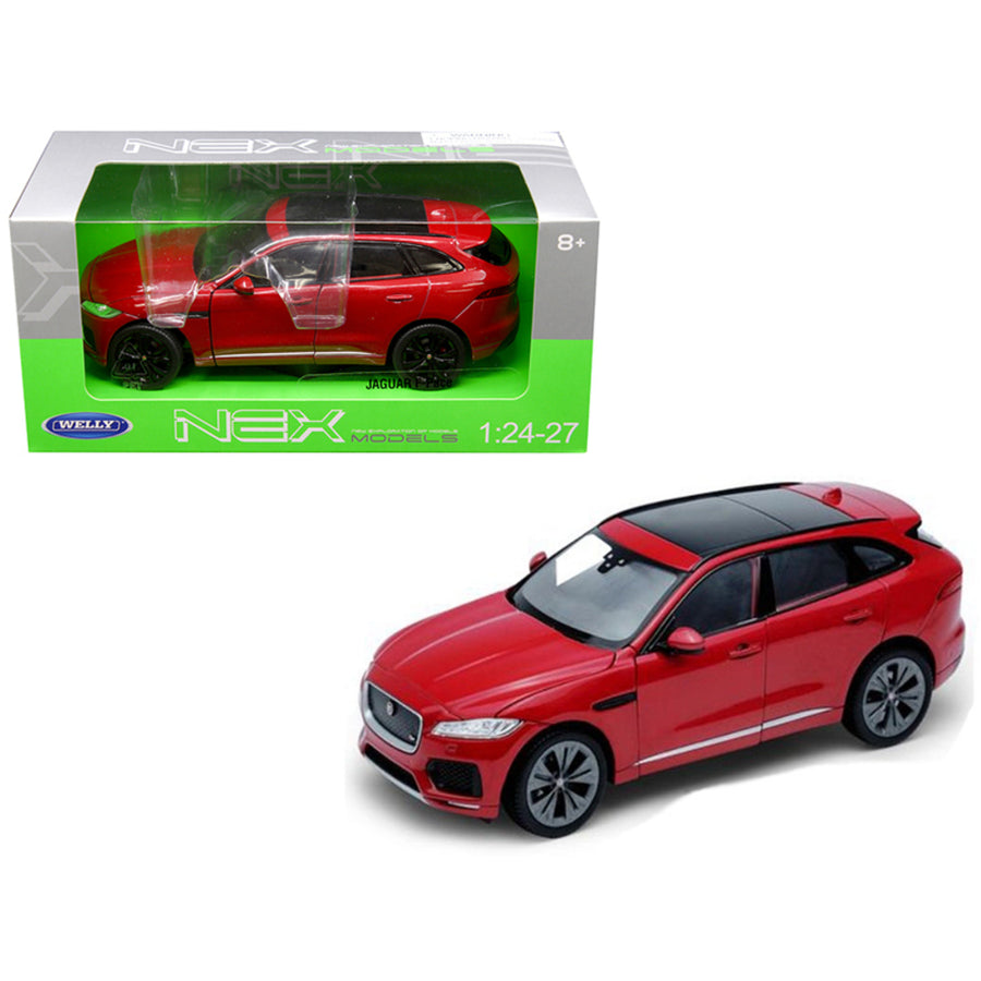 Jaguar F-pace Red 1/24 - 1/27 Diecast Model Car By Welly 24070r