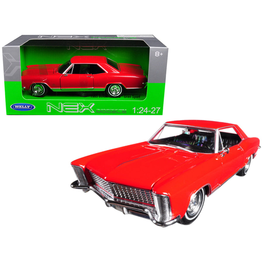 1965 Buick Riviera Gran Sport Red 1/24-1/27 Diecast Model Car By Welly 24072r