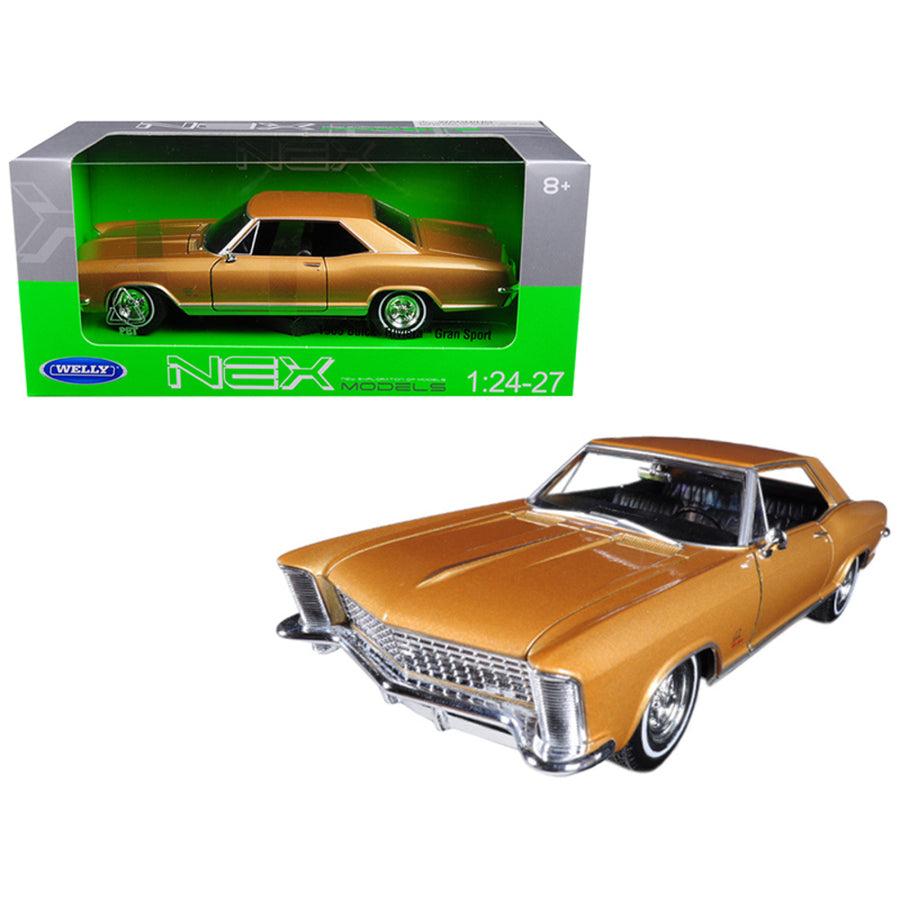 1965 Buick Riviera Gran Sport Gold 1/24-1/27 Diecast Model Car By Welly 24072gld