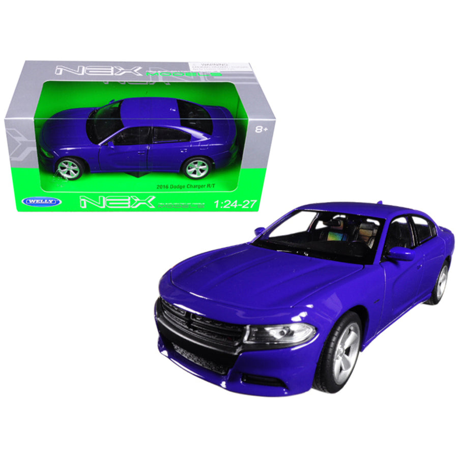 2016 Dodge Charger R/t Purple 1/24 - 1/27 Diecast Model Car By Welly 24079pur