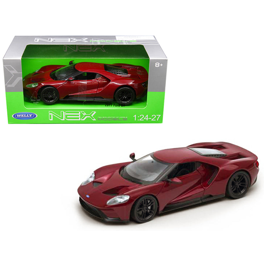 2017 Ford Gt Red 1/24 - 1/27 Diecast Model Car By Welly 24082r