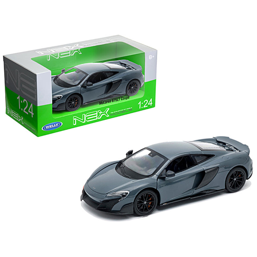 Mclaren 675lt Coupe Gray 1/24-1/27 Diecast Model Car By Welly 24089gry
