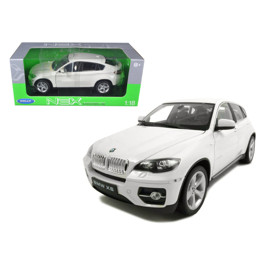 2011 2012 Bmw X6 White 1/18 Diecast Car By Welly 18031w