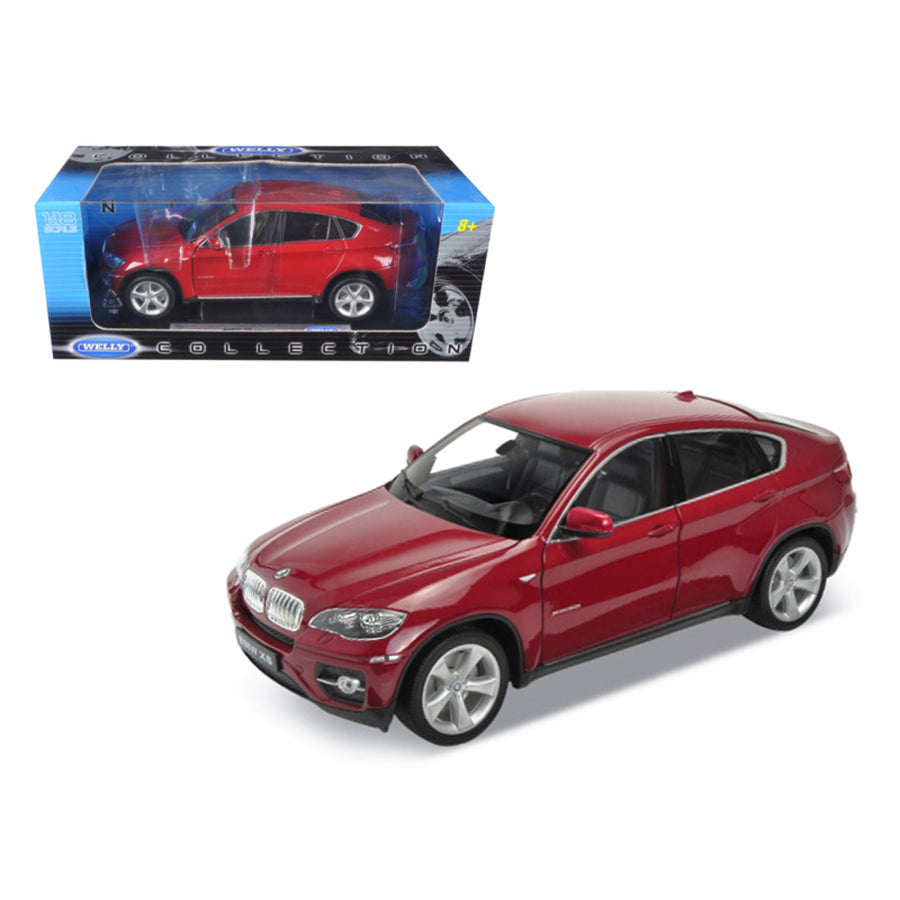 2011 2012 Bmw X6 Red 1/18 Diecast Car Model By Welly 18031r