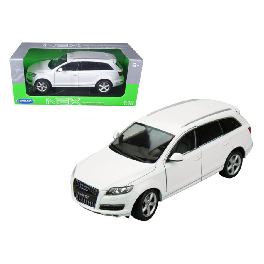 Audi Q7 White 1/18 Diecast Car Model By Welly 18032w