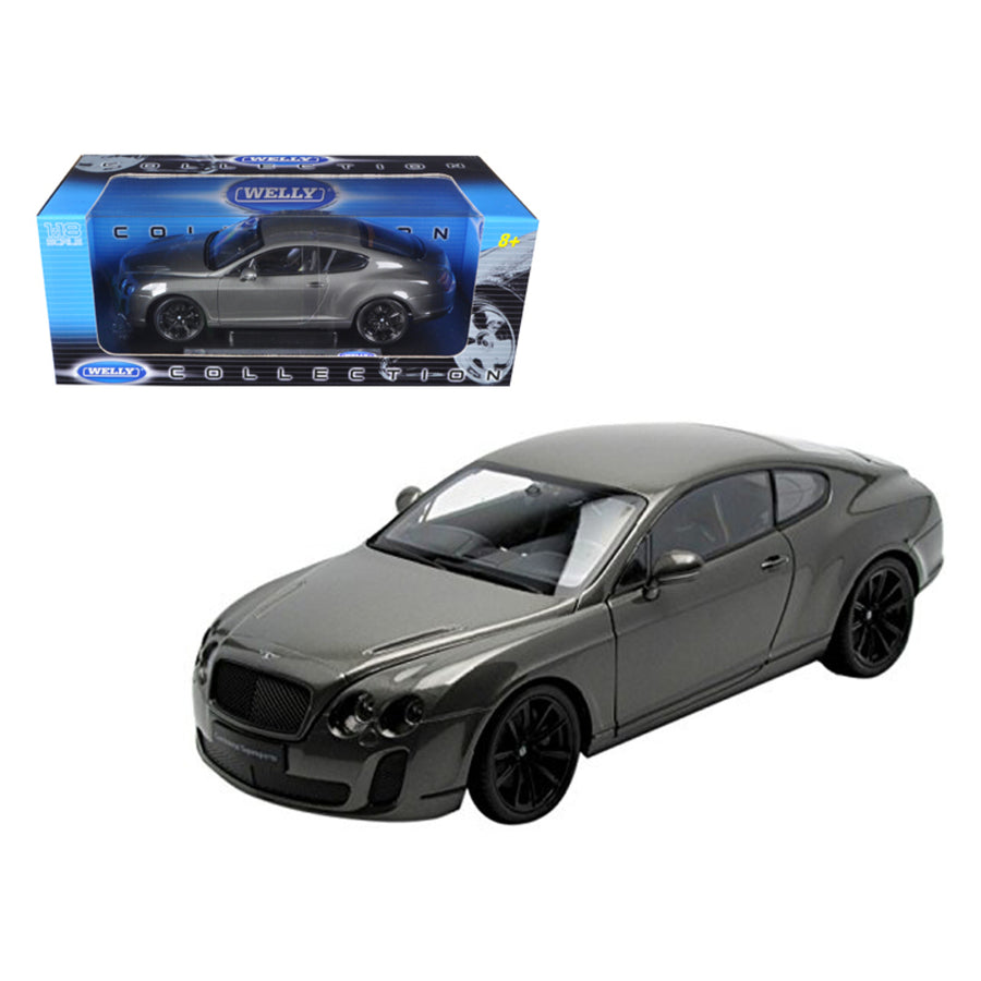 Bentley Continental Supersports Coupe Grey 1/18 Diecast Model Car By Welly 18038gry