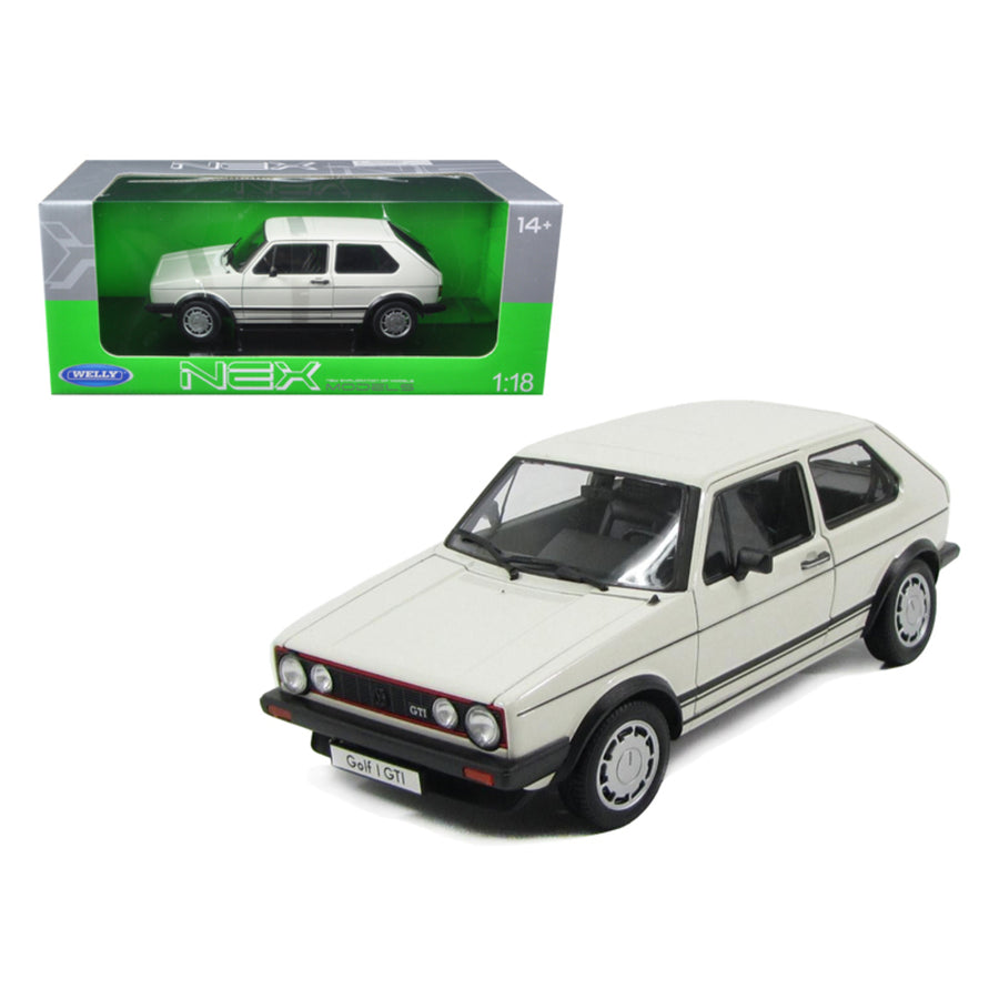 Volkswagen Golf 1 Gti White 1/18 Diecast Model Car By Welly 18039w