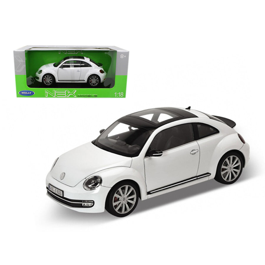 2012 Volkswagen New Beetle White 1/18 Diecast Car Model By Welly 18042w