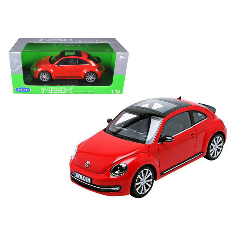 2012 Volkswagen New Beetle Red 1/18 Diecast Car Model By Welly 18042r
