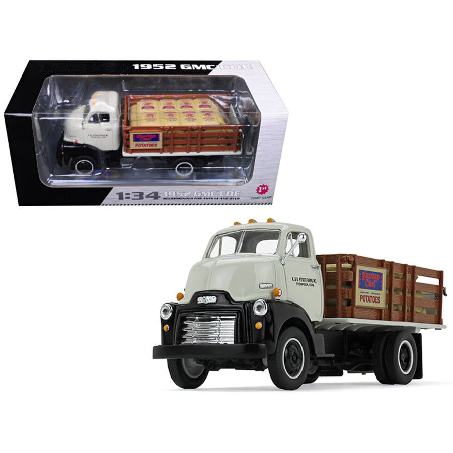 1952 Gmc Coe Stake Truck With Sack Load K & B Potato Farms Inc. 1/34 Diecast Model By First Gear 19-4110