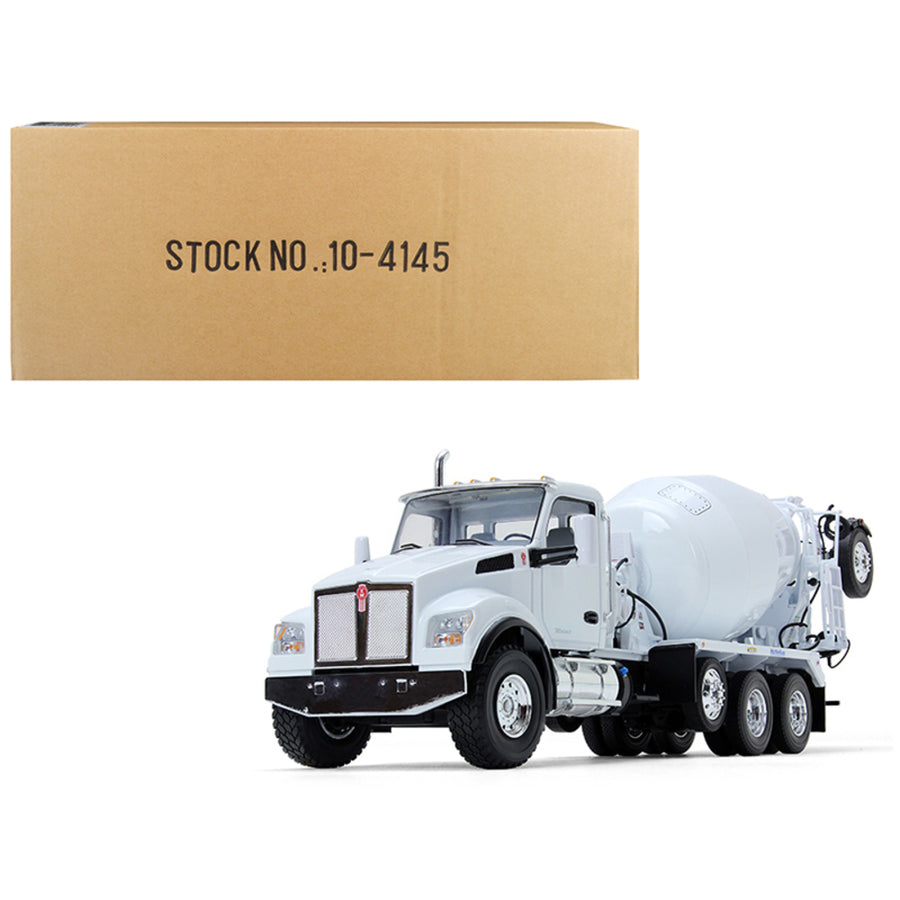 Kenworth T880s With Mcneilus Bridgemaster mixer White 1/34 Diecast Model By First Gear 10-4145