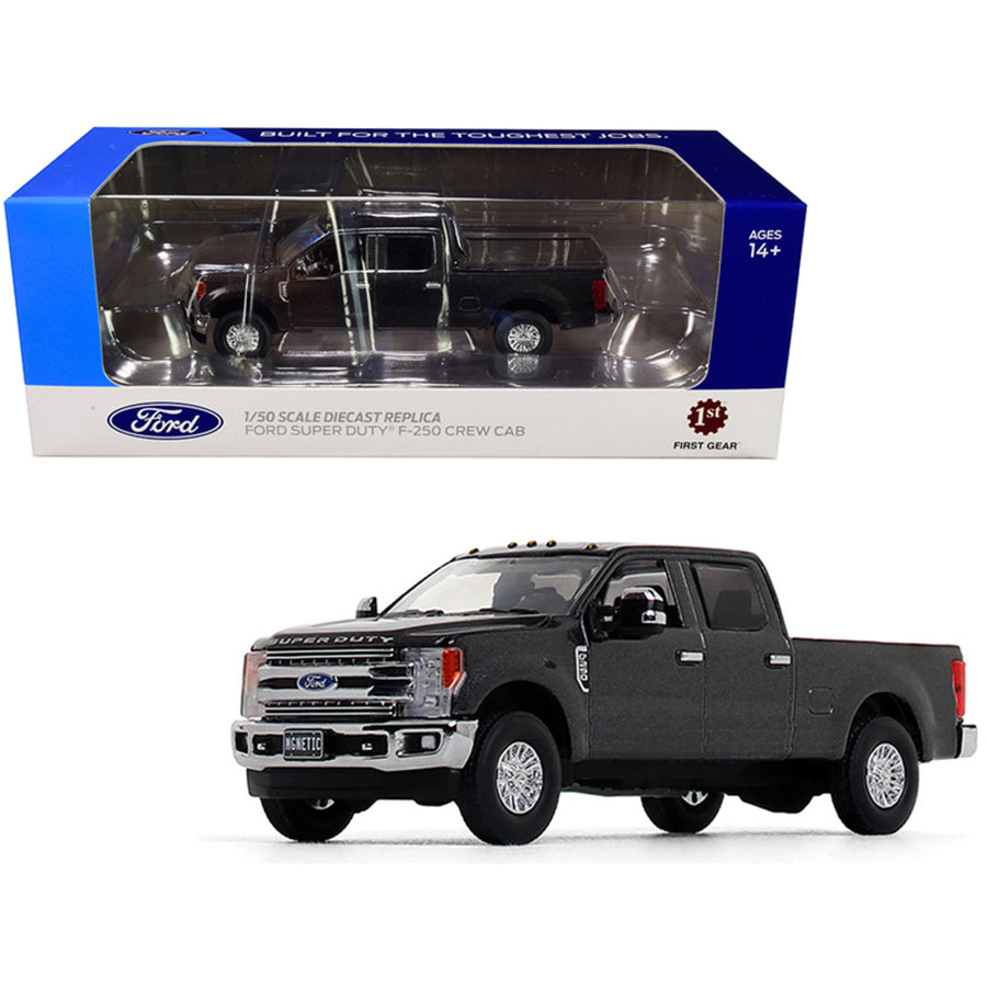 Ford F-250 Crew Cab Super Duty Pickup Truck Magnetic Gray 1/50 Diecast Model Car By First Gear 50-3416
