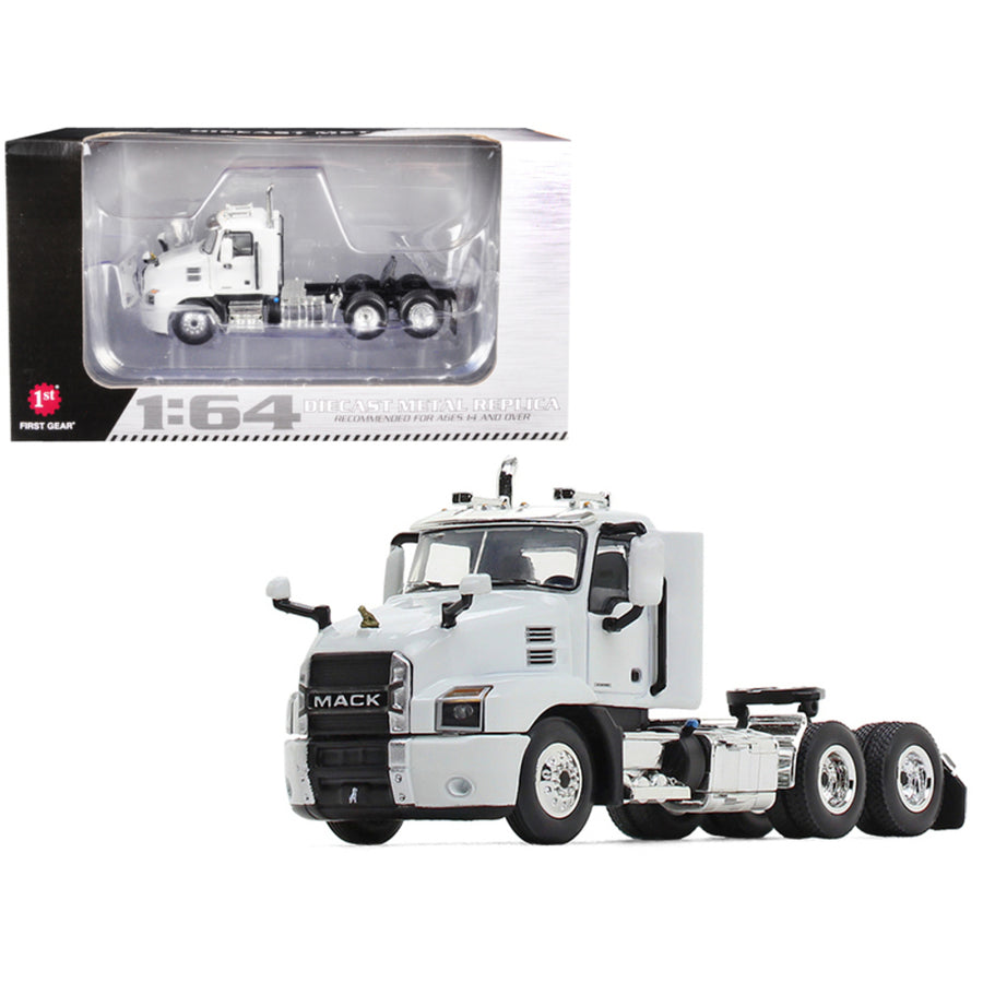Mack Anthem Day Cab Tractor Truck Arctic White 1/64 Diecast Model By First Gear 60-0595