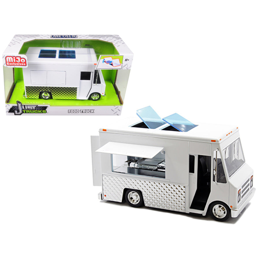 Food Truck White Just Trucks Series Diecast Model By Jada 30211