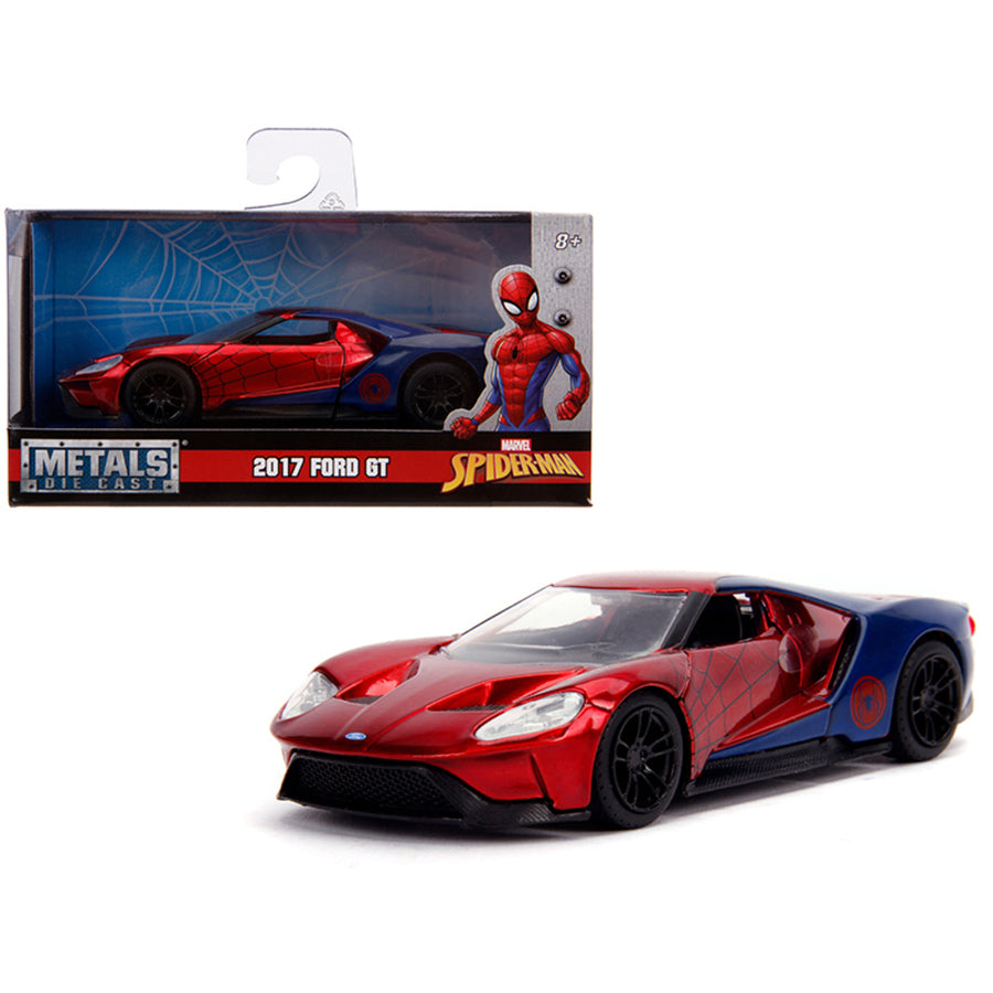 2017 Ford Gt Spider-man Theme Marvel Series 1/32 Diecast Model Car By Jada 30291