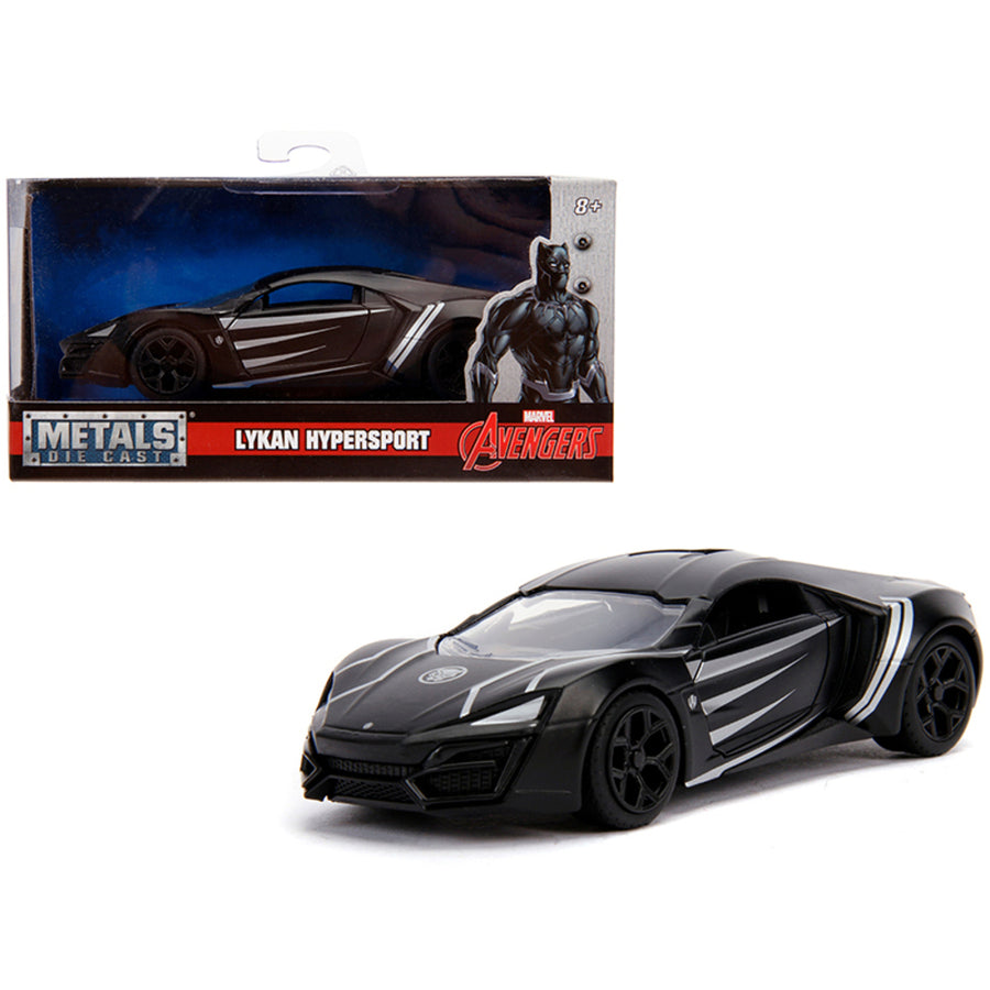 Lykan Hypersport Black Panther Theme Marvel Series 1/32 Diecast Model Car By Jada 30302