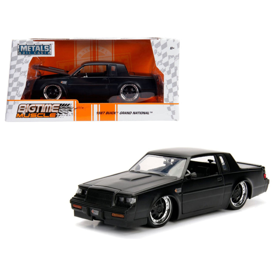 1987 Buick Grand National Matte Black 1/24 Diecast Model Car By Jada 30342