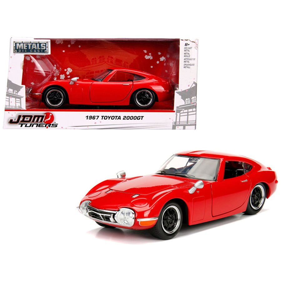 1967 Toyota 2000gt Coupe Red Jdm Tuners 1/24 Diecast Model Car By Jada 30447